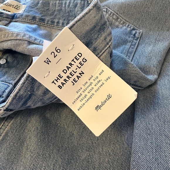 NWT Madewell The Darted Barrel Leg Jeans | Size 26 - Picture 11 of 15
